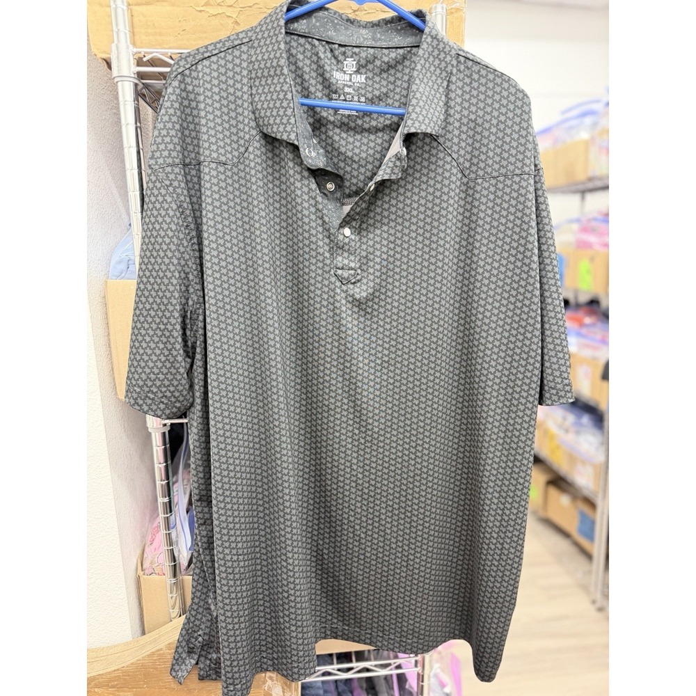 Iron Oak Apparel Texas Western Polo Golf Shirt Pearl Snap Men's 3XL Black